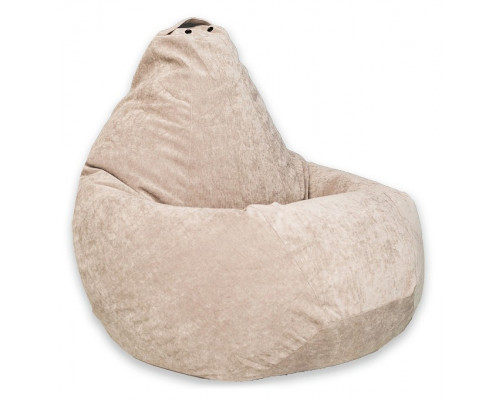 Кресло-мешок Бежевый Микровельвет L