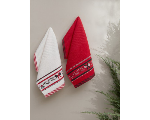 Набор из NONE полотенец для кухни (30x50 см) Christmas