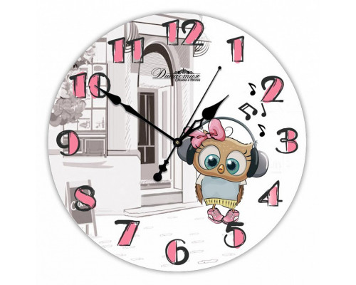 Настенные часы (33 см) Совенок 01-072
