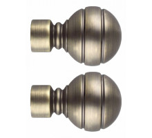 Набор из 2 наконечников для карнизов Шар резной