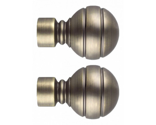 Набор из 2 наконечников для карнизов Шар резной