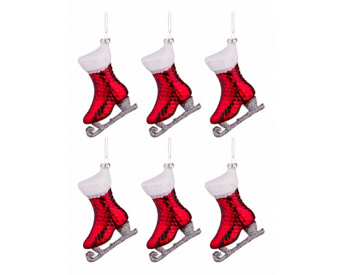 Набор из 6 елочных игрушек (7.9х4х10 см) Конек 864-104