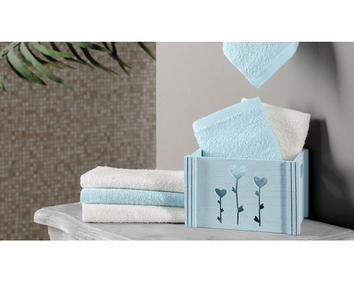 Набор из 6 полотенец для рук (30x30 см) Flori