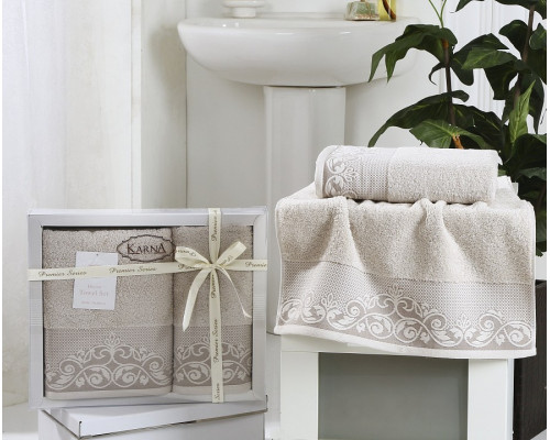 Набор из 2 полотенец для ванной BEYZA