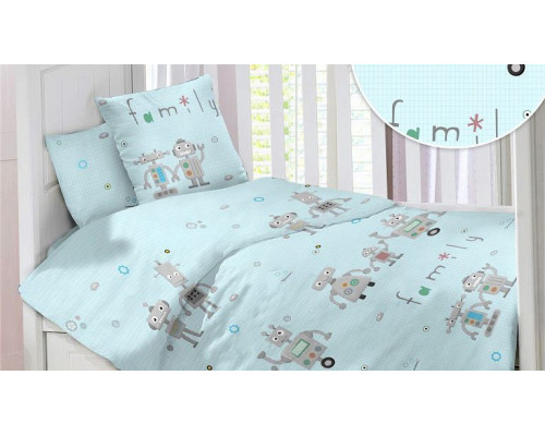 Постельное белье детское Семейка Роботов