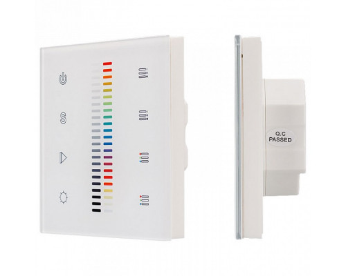 Панель-регулятора цвета RGBW сенсорная встраиваемая Arlight Sens SR-2830C1-AC-RF-IN White (220V, RGB+DIM, 4зоны)