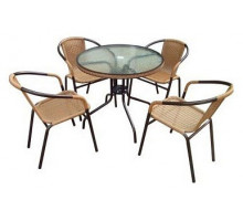 Набор уличный TLH-037A/080RR-D80 Cappuccino 4Pcs