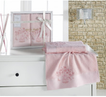 Набор из 2 полотенец для ванной Flori S.107-(пудра)