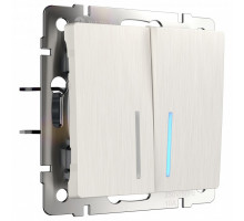 Выключатель двухклавишный с подсветкой без рамки Werkel W112 3 W1120113