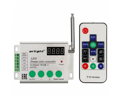Контроллер-регулятор цвета RGBW с пультом ДУ Arlight CS-Mast CS-Master-RF14B-2 (5-24V, ПДУ 14кн)