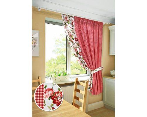 Портьера (175x175 см) 1 шт. Kimberly Red