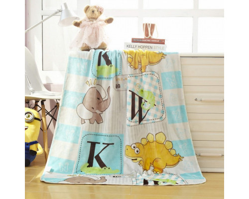 Плед детский (100x140 см) Дино