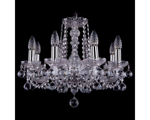 Подвесная люстра Bohemia Ivele Crystal 1402 1402/8/160/Ni/Balls