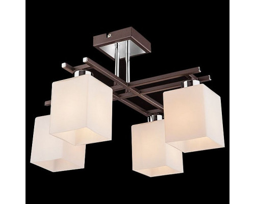 Люстра на штанге Eurosvet Devis 70018/4 хром/венге