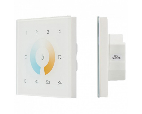 Панель-регулятора цвета RGBW сенсорная встраиваемая Arlight Sens SR-2300TR-DT8-G4-IN White (DALI, MIX)