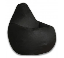 Кресло-мешок Черная ЭкоКожа L