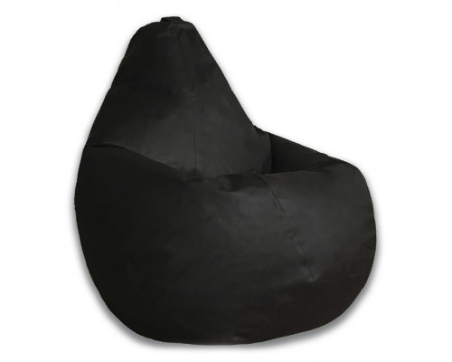 Кресло-мешок Черная ЭкоКожа L
