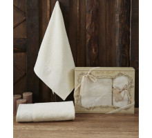 Набор из 2 полотенец для ванной Amanda S.068крем