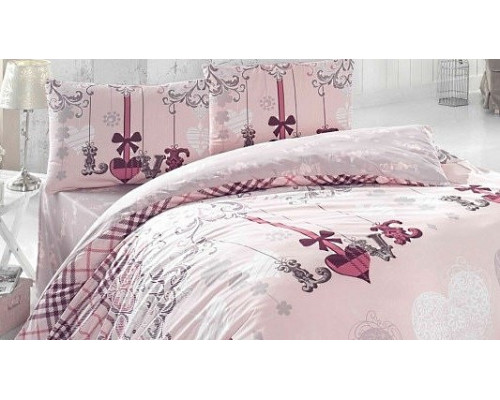 Постельное белье евростандарт Love me Pudra