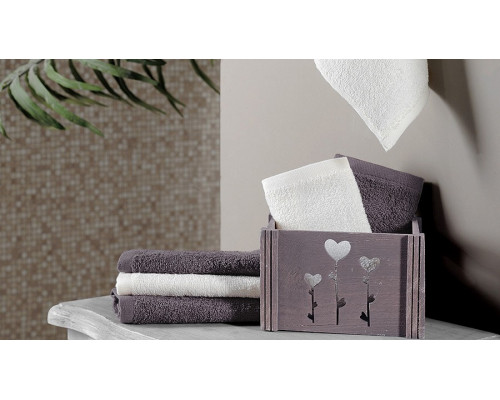 Набор из 6 полотенец для рук (30x30 см) Flori