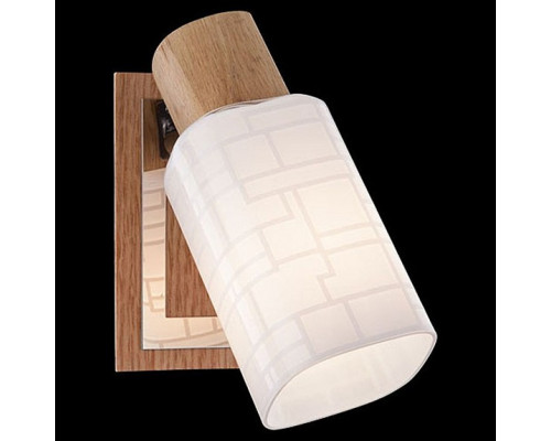 Спот Eurosvet Savier 20029/1 хром/светлое дерево