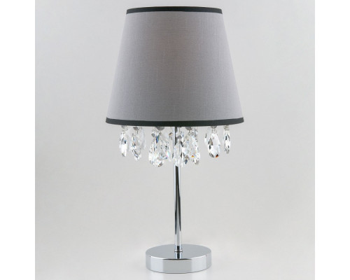 Настольная лампа декоративная Eurosvet Opera 01036/1 хром/прозрачный хрусталь Strotskis