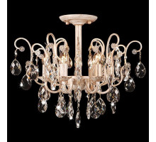 Люстра на штанге Eurosvet Rosita 10022/6 белый с золотом/ тонированный хрусталь Strotskis