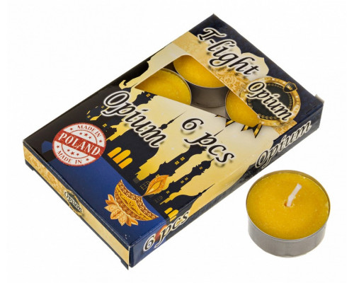 Набор из 6 свечей ароматических (4x2 см) Опиум 348-497