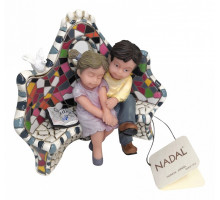 Статуэтка (8 см) Влюбленные на скамейке 784110