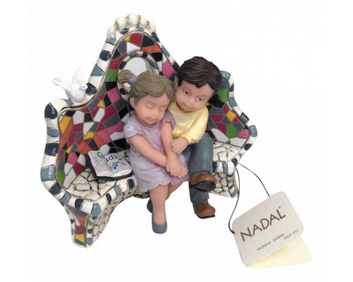 Статуэтка (8 см) Влюбленные на скамейке 784110