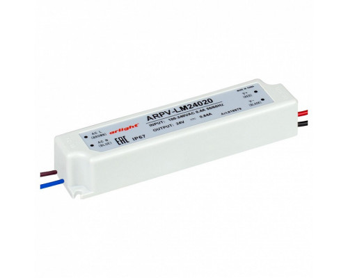 Блок питания Arlight  ARPV-LV24020-A (24V, 0.8A, 20W)