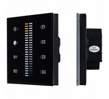 Панель-регулятора ЦТ сенсорная встраиваемая Arlight Sens SR-2830B-AC-RF-IN Black (220V, MIX+DIM, 4 зоны)