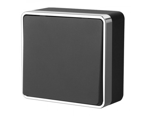 Выключатель проходной одноклавишный Werkel  WL15-01-03 (черный)