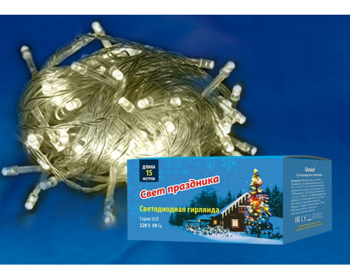 Гирлянда Нить Uniel ULD-S1500 ULD-S1500-100/DTA WARM WHITE IP20