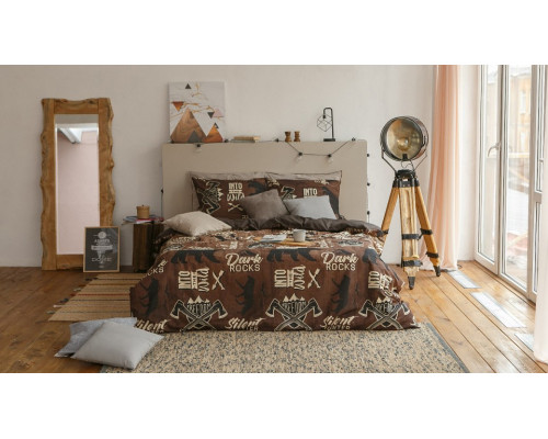Постельное белье полутораспальное Dark rocks