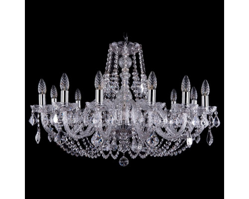 Подвесная люстра Bohemia Ivele Crystal 1406 1406/12/300/Ni/Leafs