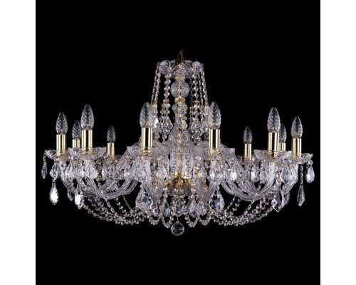 Подвесная люстра Bohemia Ivele Crystal 1406 1406/12/300/G/Leafs