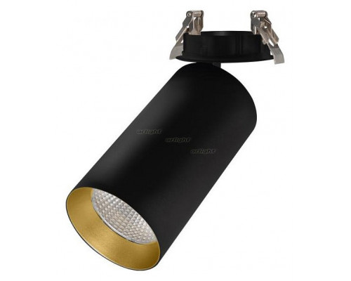 Спот Arlight SP-POLO-BUILT-R95-25W Warm3000 (BK-GD, 40 deg) 027344