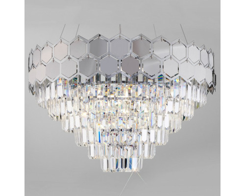 Подвесной светильник Eurosvet Ariana 10113/8 хром/прозрачный хрусталь Strotskis