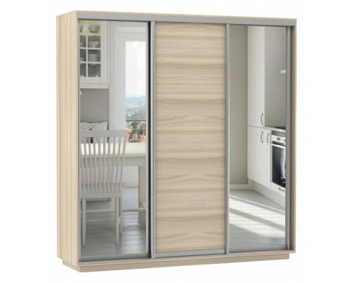 Шкаф-купе Экспресс Медиум (2 зеркала) Трио 2400x600x2400