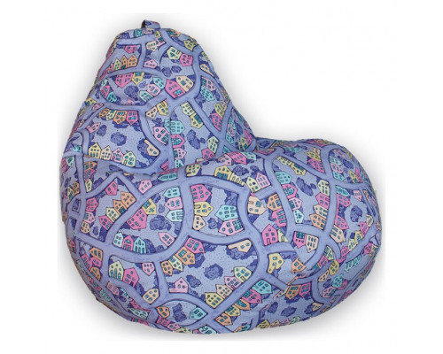 Кресло-мешок Домики Фиолетовые 2XL