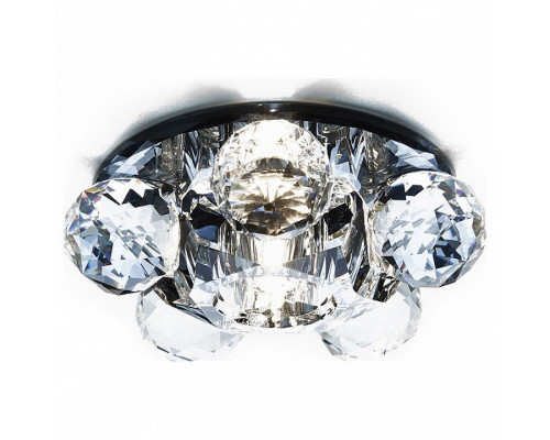 Встраиваемый светильник Ambrella Crystal 8 D1055 BK/CL