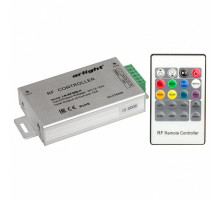 Контроллер-регулятор цвета RGB с пультом ДУ Arlight LN-RF20 LN-RF20B-H (12-24V,180-360W, ПДУ 20кн)