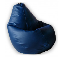 Кресло-мешок Синяя ЭкоКожа L