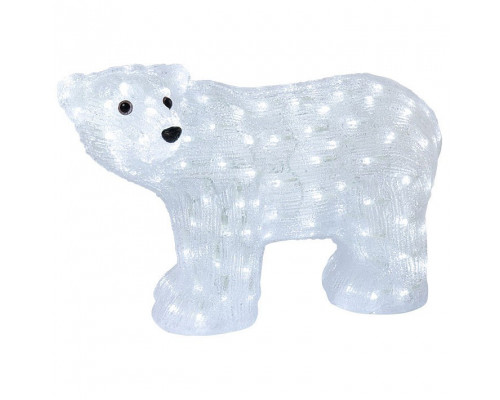 Зверь световой (60 см) Мишка с красной ленточкой 513-267