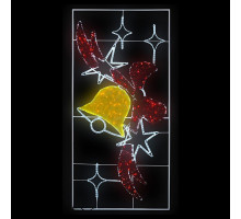 Панно световое (2.6х1.25 м) Колокольчик с бантом 501-353