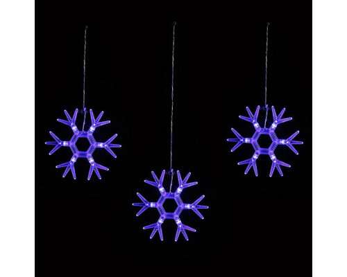 Снежинки световые Uniel  ULD-E1503-036/DTA BLUE IP20 SNOWFLAKES-1