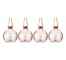 Набор из 4 елочных шаров Зимний узор 862-255