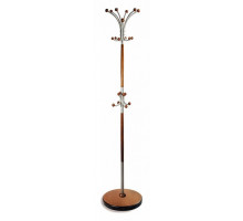 Вешалка-стойка Декарт Д-1 средне-коричневый/металлик