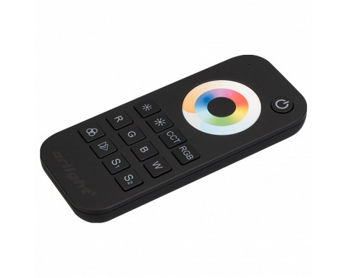 Пульт-регулятора цвета RGBW с сенсорным кольцом Arlight SMART-R SMART-R21-MULTI Black (1 зона, 2.4G)